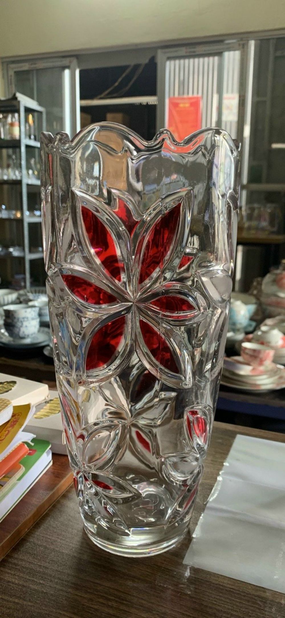 Lọ hoa 30cm thủy tinh màu đẹp