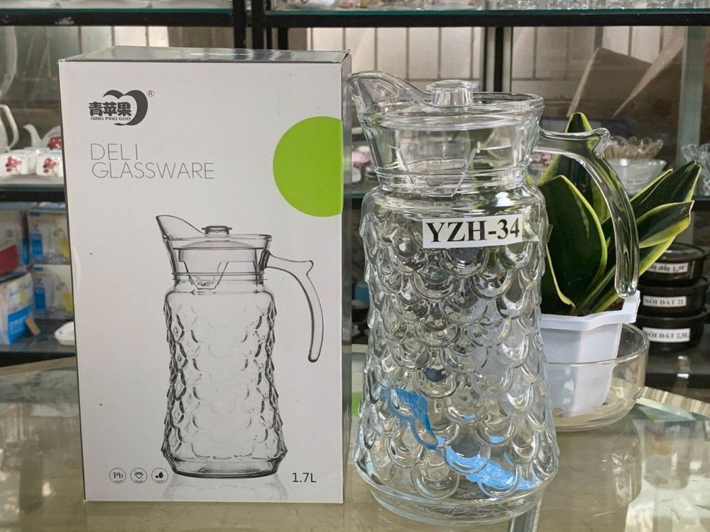 CA THỦY TINH ĐỰNG NƯỚC 1.5L - BÌNH THỦY TINH ĐỰNG NƯỚC 1,5L