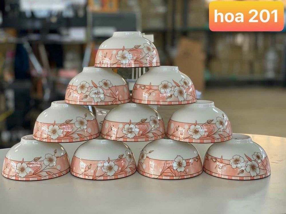 Bát ăn cơm hoa 4D