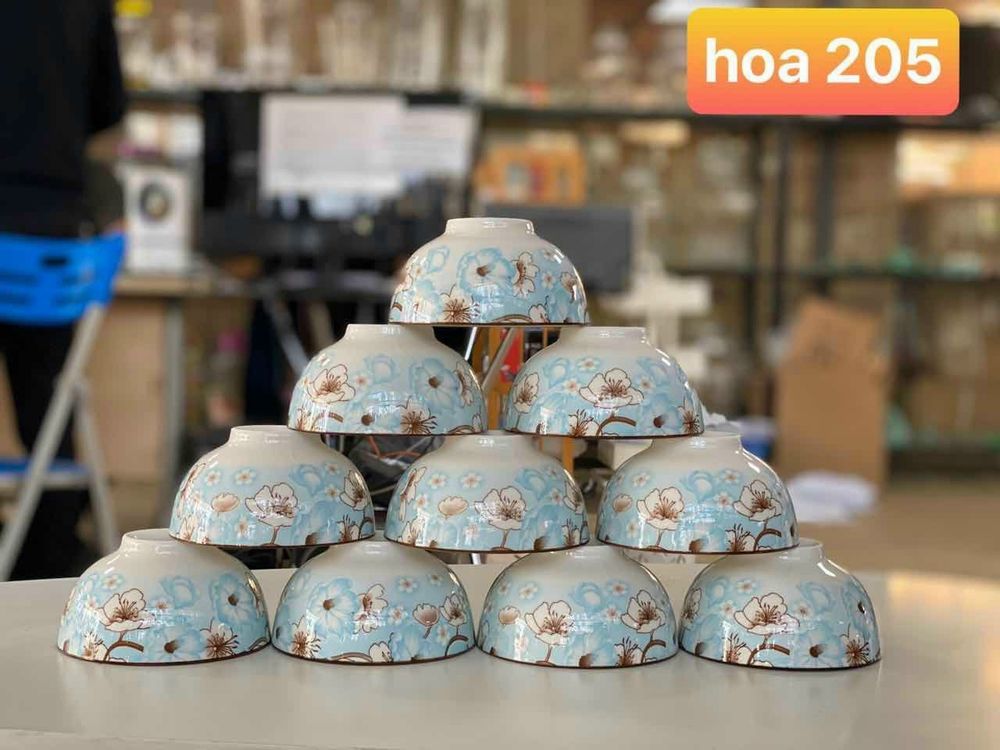 Bát ăn cơm hoa 4D