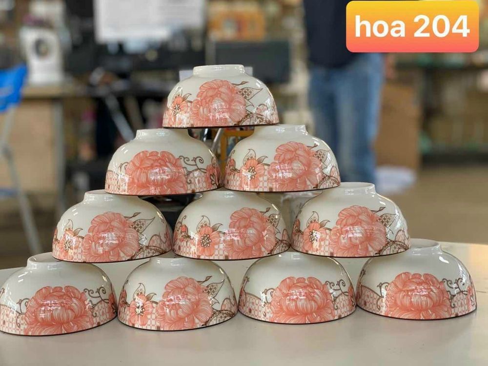 Bát ăn cơm hoa 4D