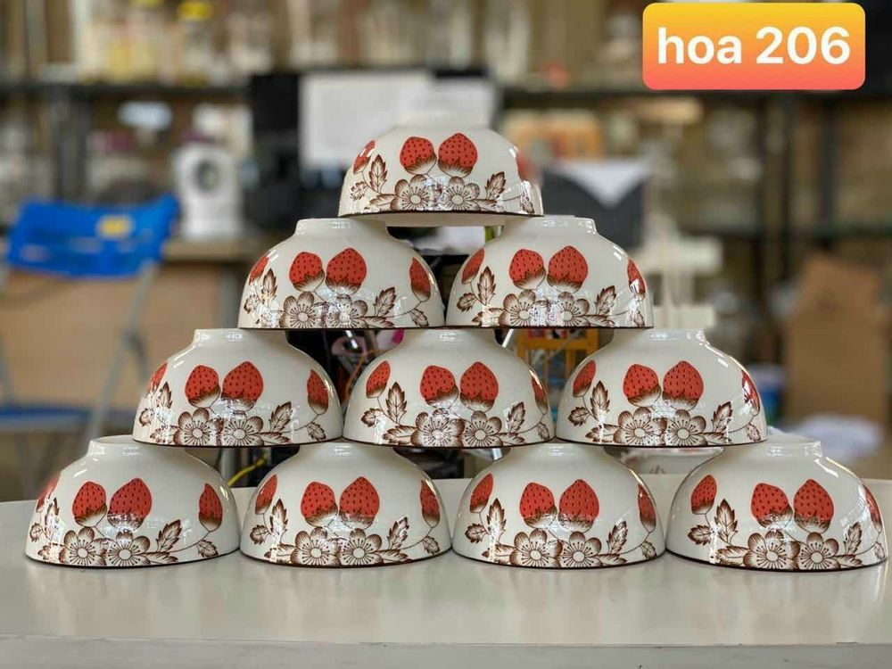 Bát ăn cơm hoa 4D