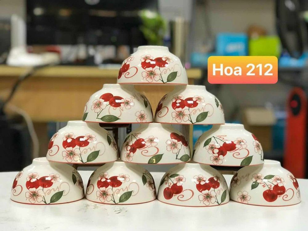 Bát ăn cơm hoa 4D