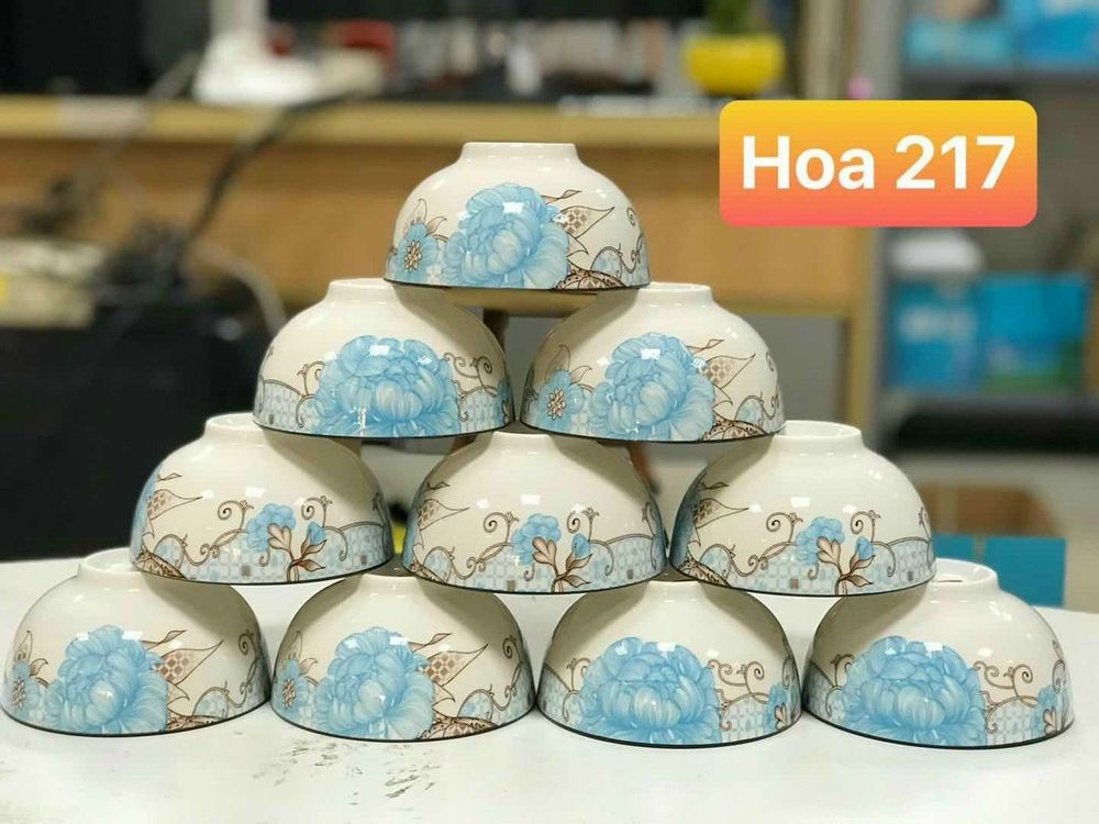 Bát ăn cơm hoa 4D