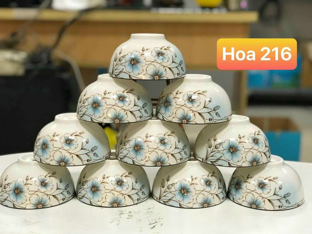 Bát ăn cơm hoa 4D
