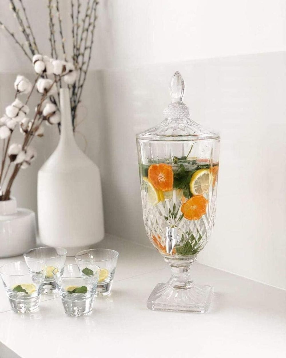 Bình thủy tinh đựng nước có vòi 5 lít cao cấp