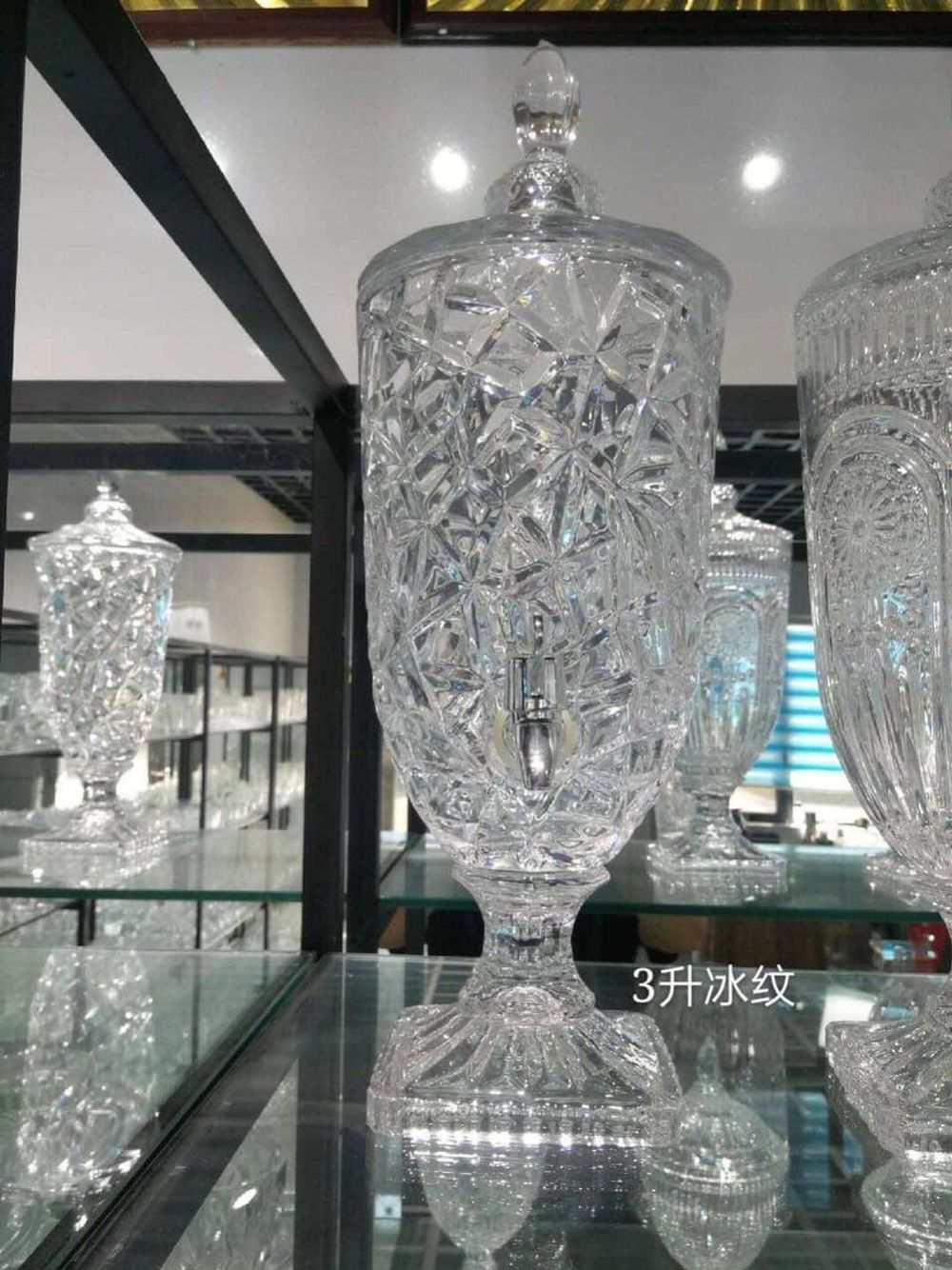 Bình thủy tinh đựng nước có vòi 5 lít cao cấp