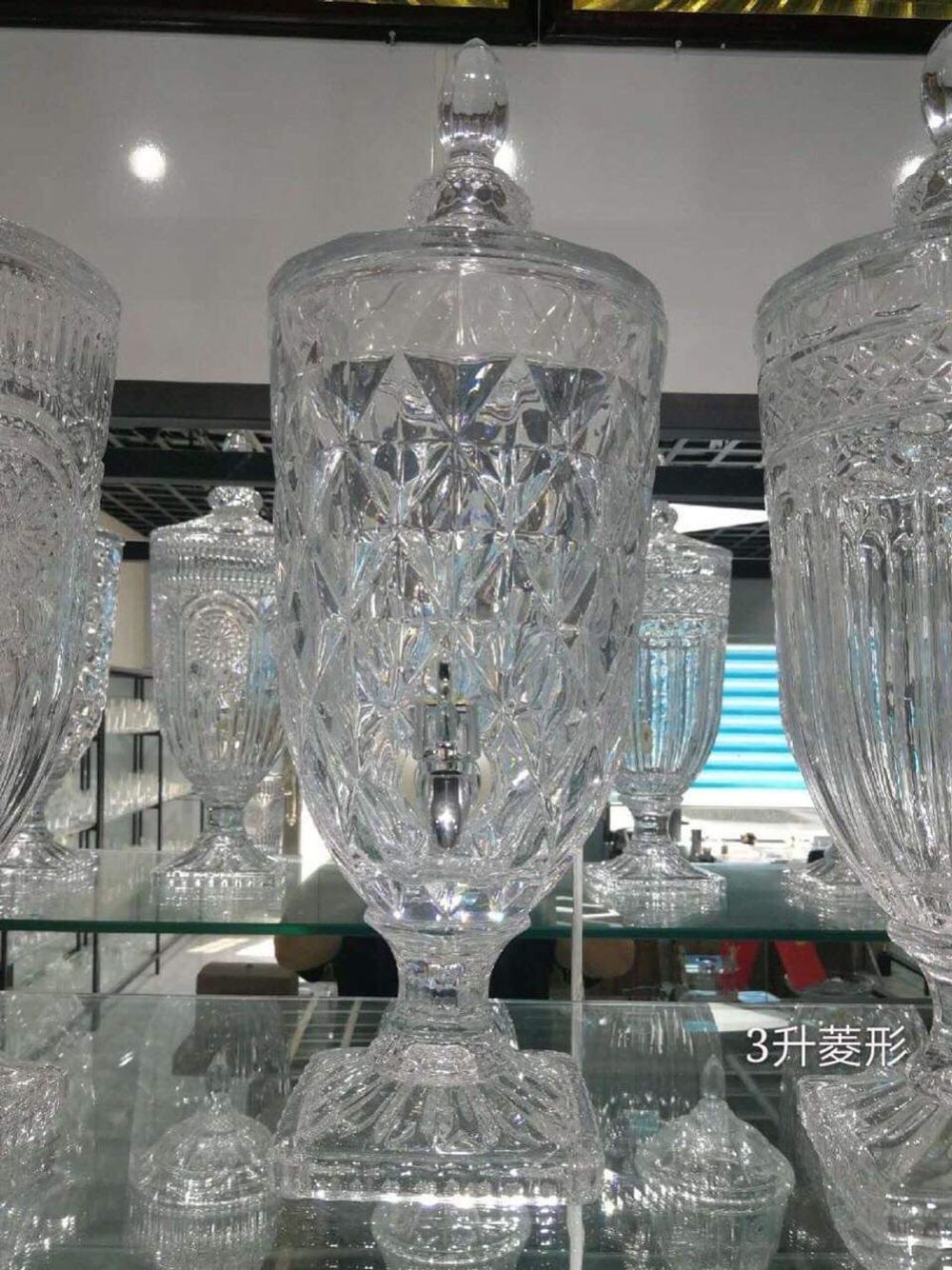 Bình thủy tinh đựng nước có vòi 5 lít cao cấp