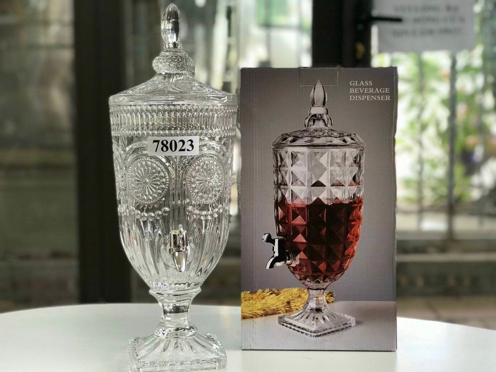 Bình thủy tinh đựng nước có vòi 5 lít cao cấp