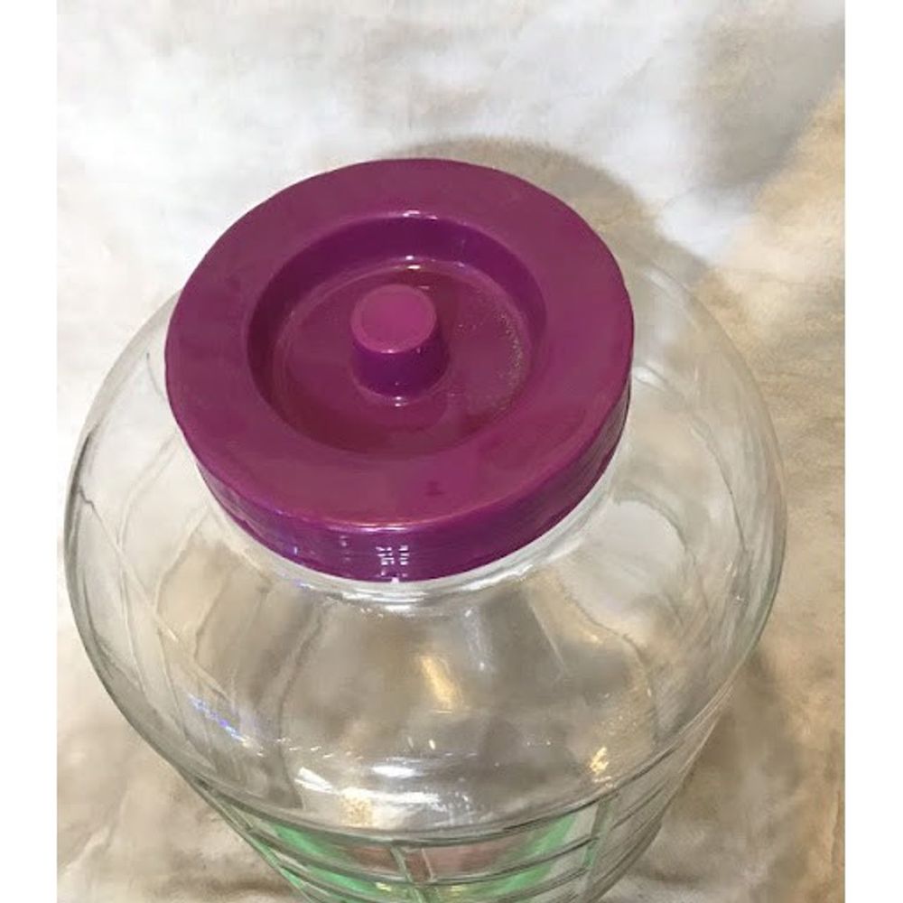 BÌNH THỦY TINH NẮP TÍM 35L DÂY DÙ