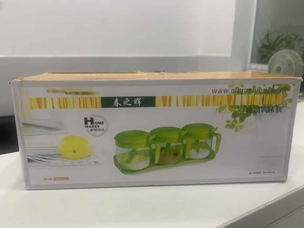 BỘ 3 HỦ THỦY TINH ĐỰNG GIA VỊ KÈM KHAY