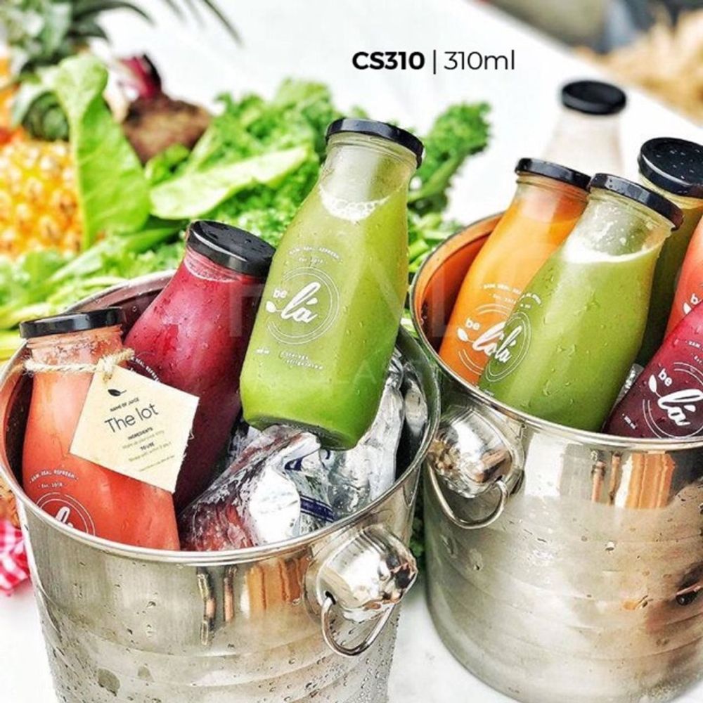 Chai thủy tinh đựng sữa hạt 200ml