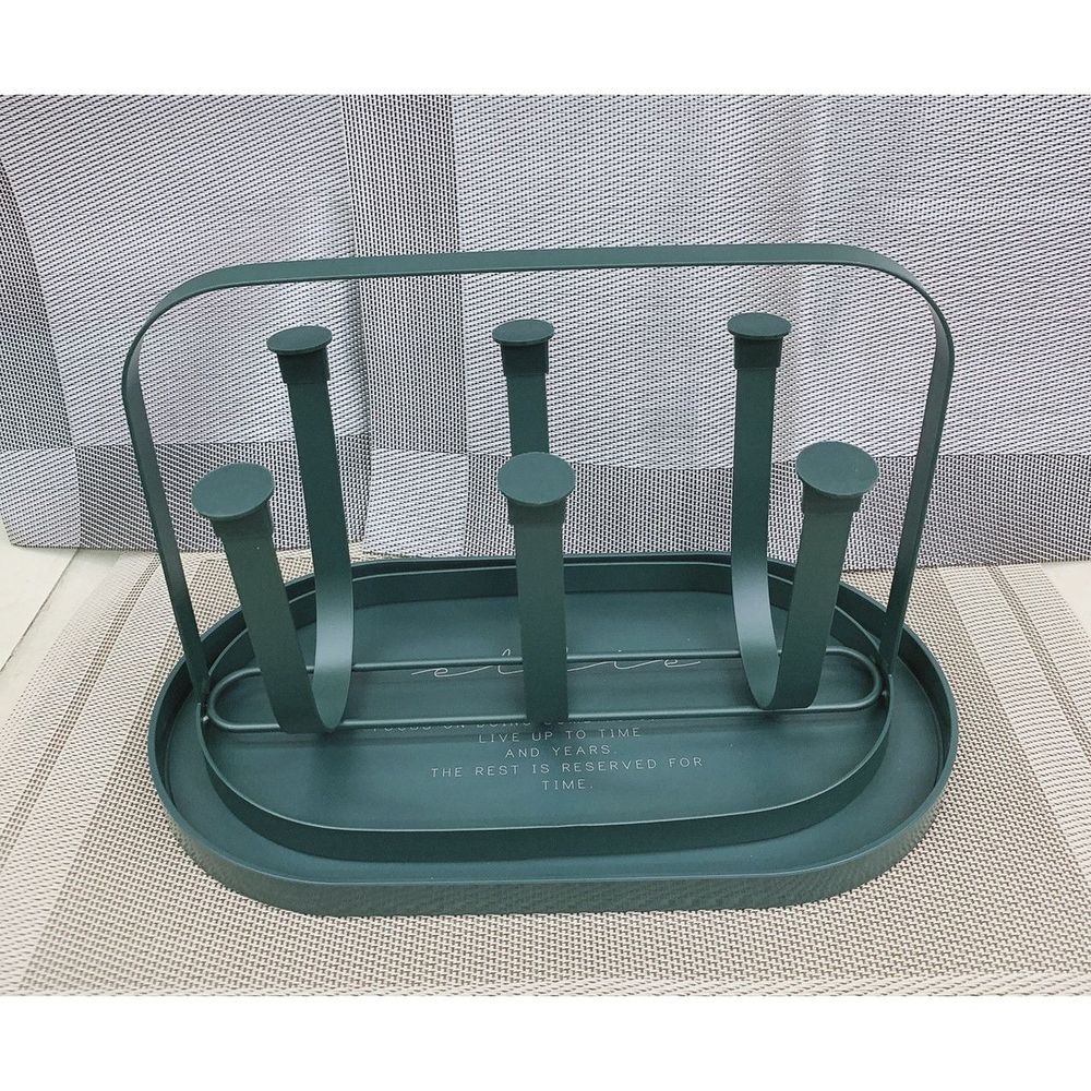 Bộ giá úp cốc bầu dục sang chảnh kèm khay hứng