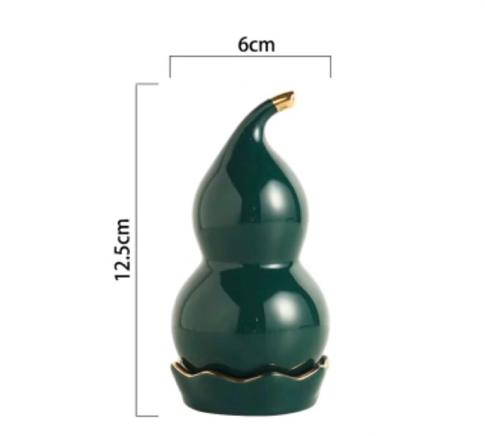 Hũ đựng tăm hồ lô decor bằng sứ