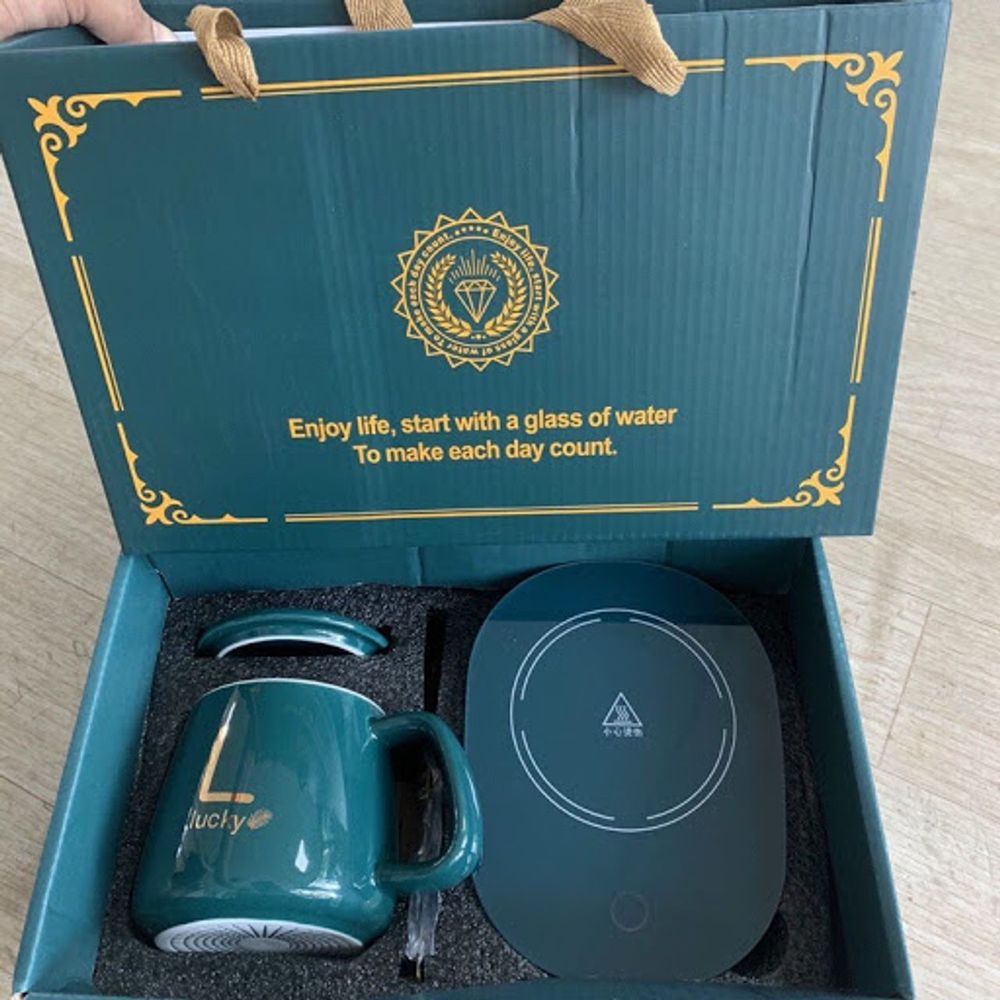 MÁY HÂM NÓNG ĐỒ UỐNG KÈM CỐC THÌA VÀ HỘP ĐỰNG SANG TRỌNG