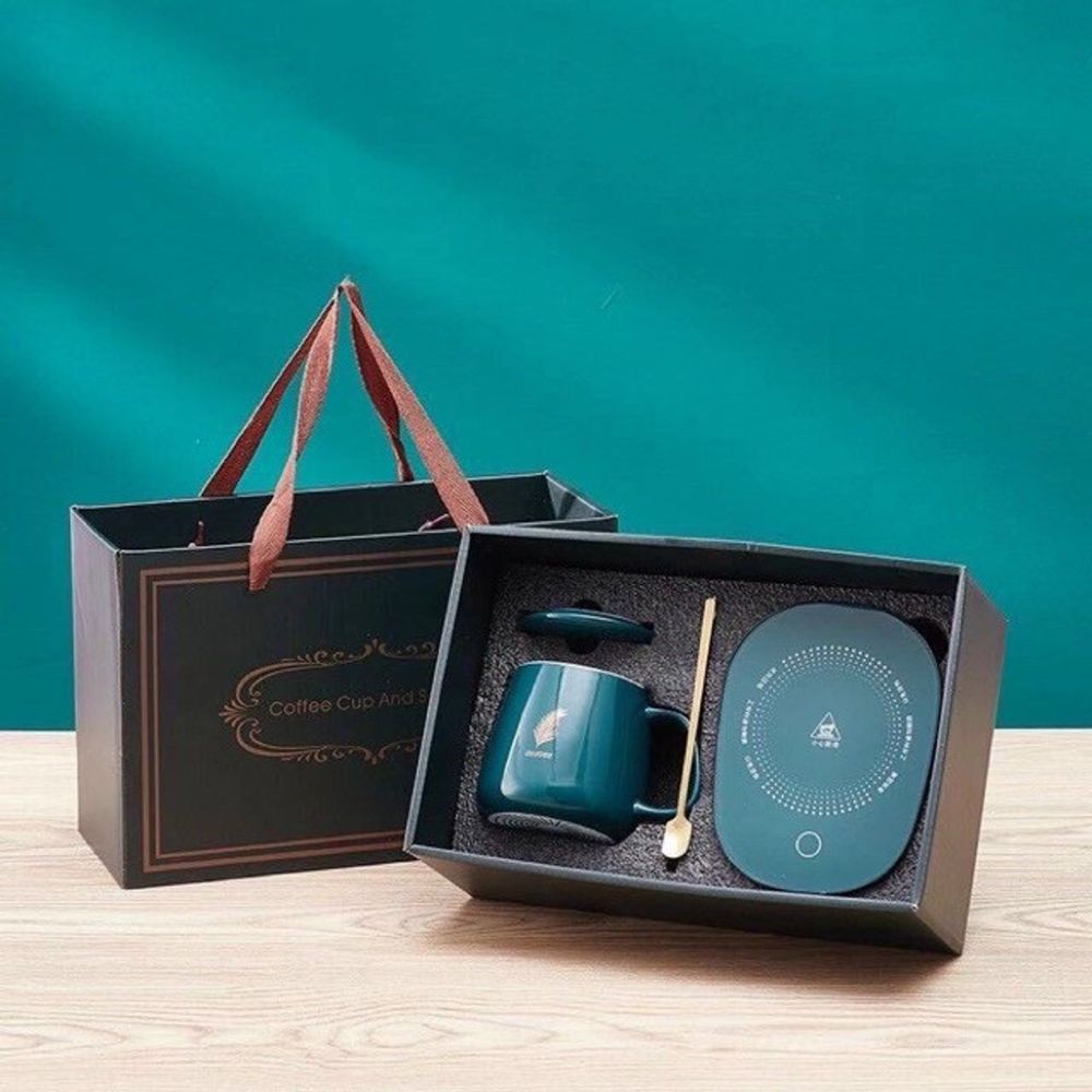 MÁY HÂM NÓNG ĐỒ UỐNG KÈM CỐC THÌA VÀ HỘP ĐỰNG SANG TRỌNG