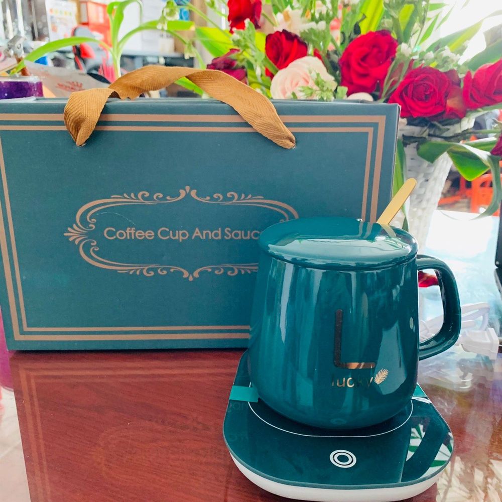 MÁY HÂM NÓNG ĐỒ UỐNG KÈM CỐC THÌA VÀ HỘP ĐỰNG SANG TRỌNG