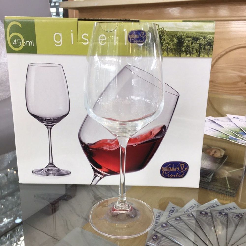 Bộ 6 Ly Thủy Tinh Uống Rượu Vang Gloreca GL1304 Dung Tích 455ml