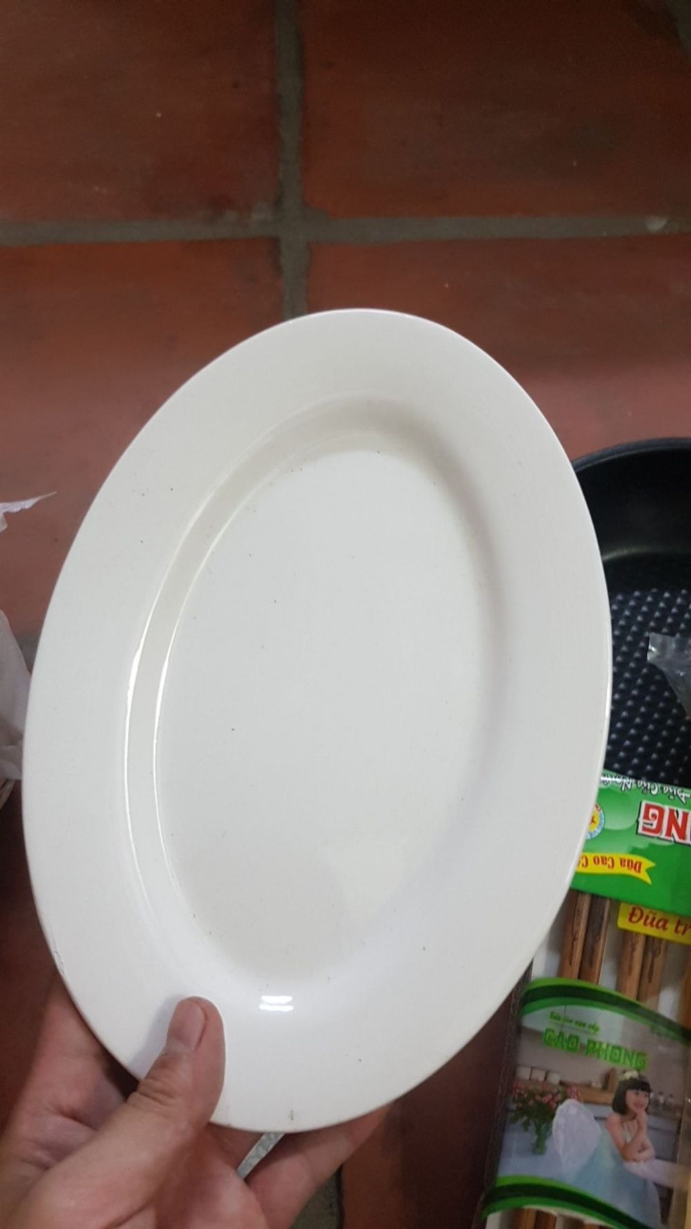 Đĩa xoài sứ trắng nhiều cỡ