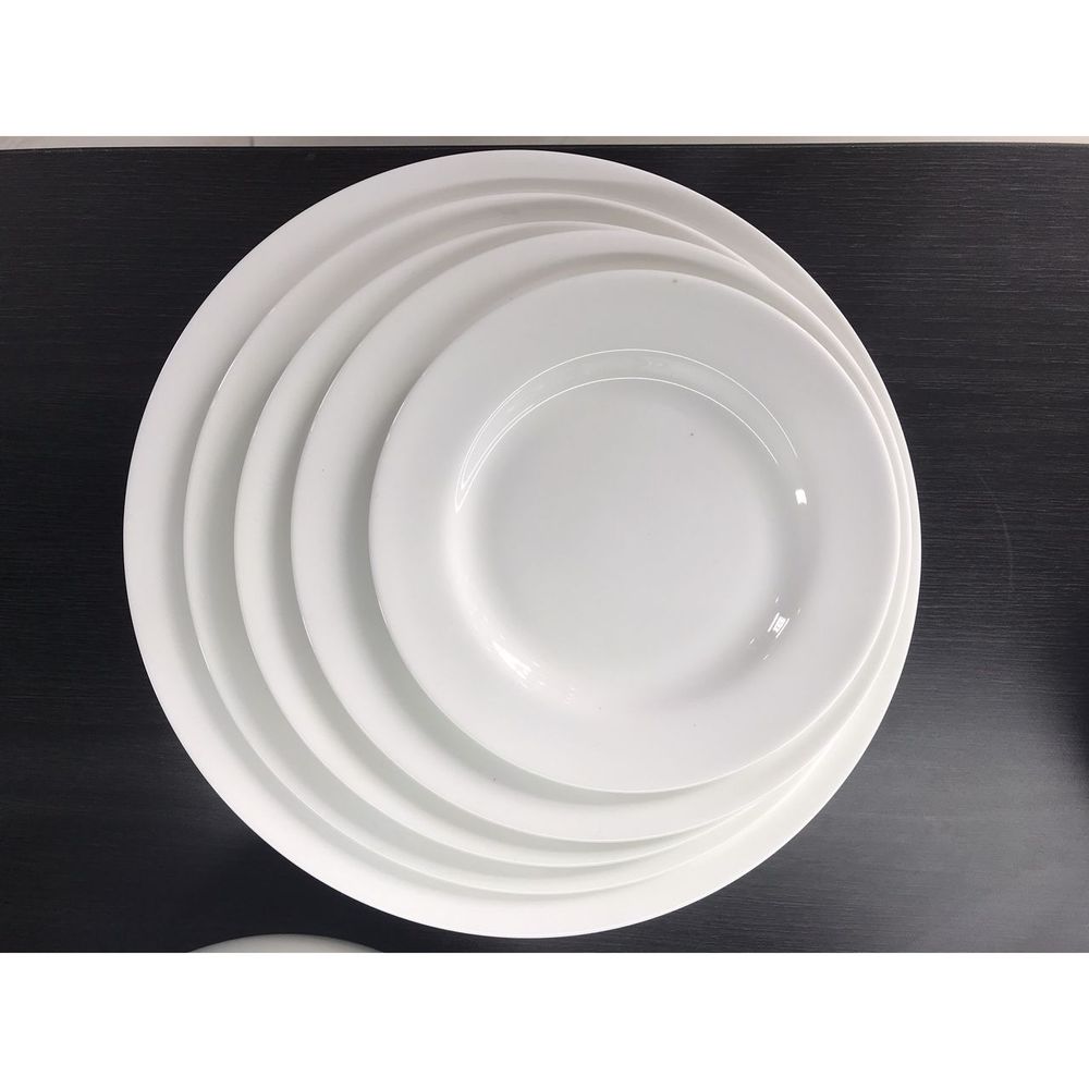 Đĩa Sứ Bằng Trắng Trơn, Hàng Dày, Đẹp Nhiều Cỡ