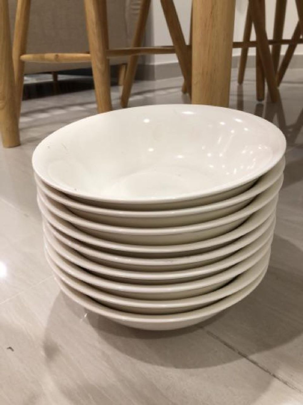 Tô sứ trắng loe đủ cỡ