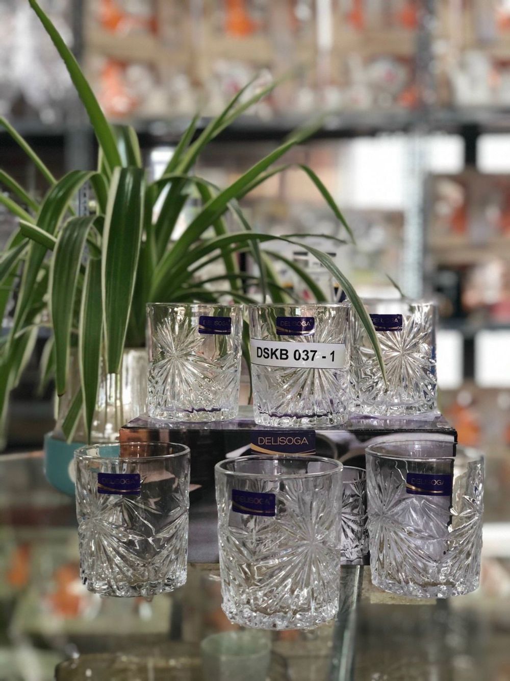 BỘ CỐC THỦY TINH CHỊU NHIỆT 6 CHIẾC MÀU TRẮNG HOẠ TIẾT HOA NỔI