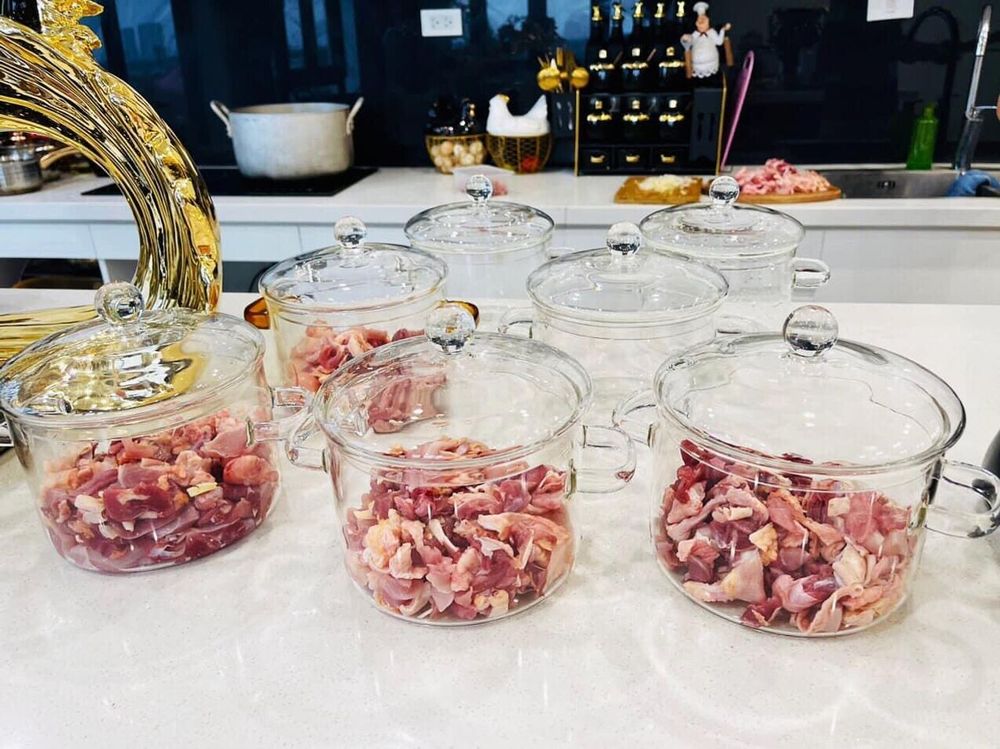 Nồi Thủy Tinh Mini Trong Suốt Đa Dụng Cho Nhà Bếp, Nồi Súp, Bát Thủy Tinh Mì Ăn Liền Có Nắp Đậy Nồi Chịu Nhiệt