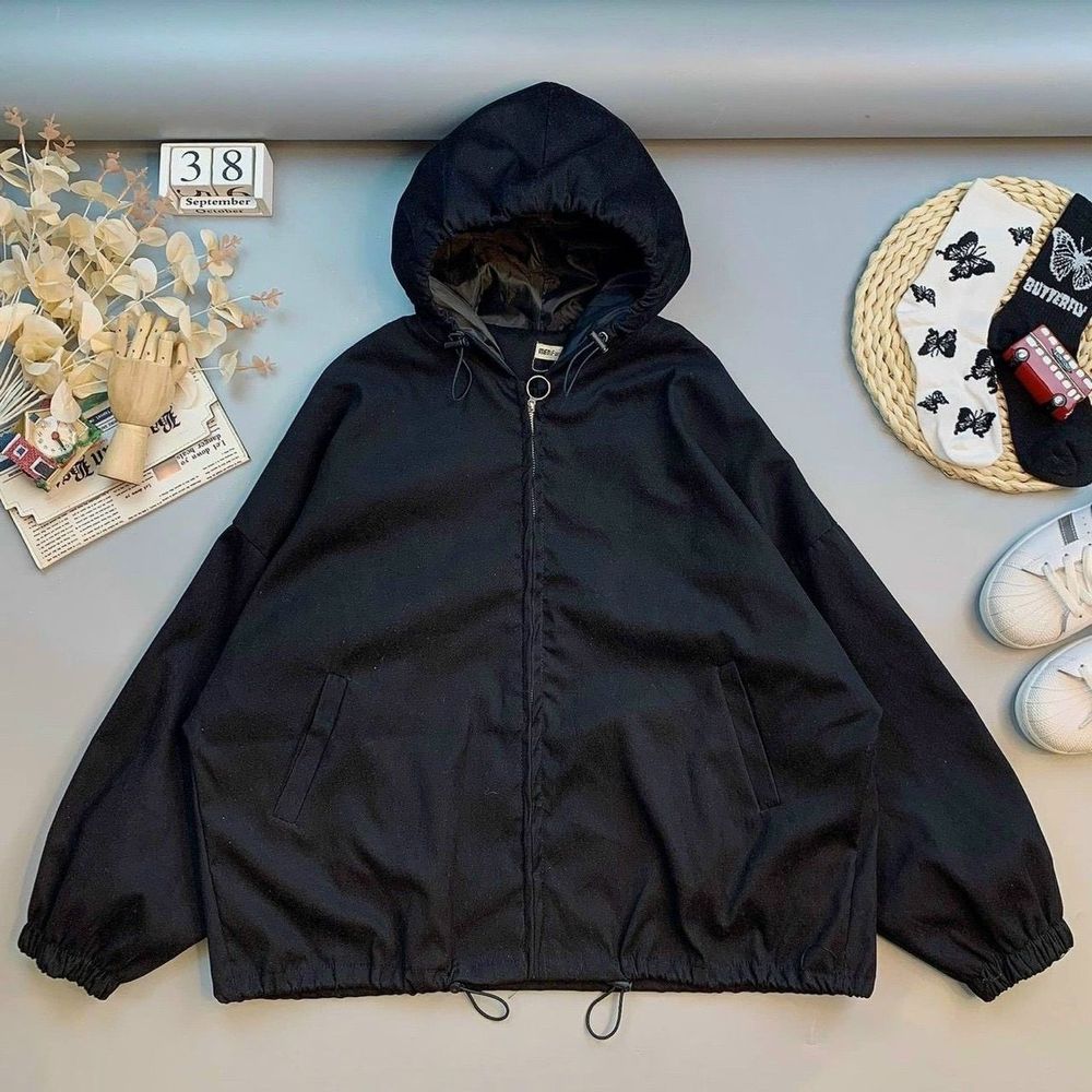 Áo khoác chất da lộn trơn form cánh dơi bự 70kg