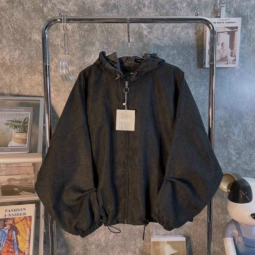 Áo khoác chất da lộn trơn form cánh dơi bự 70kg