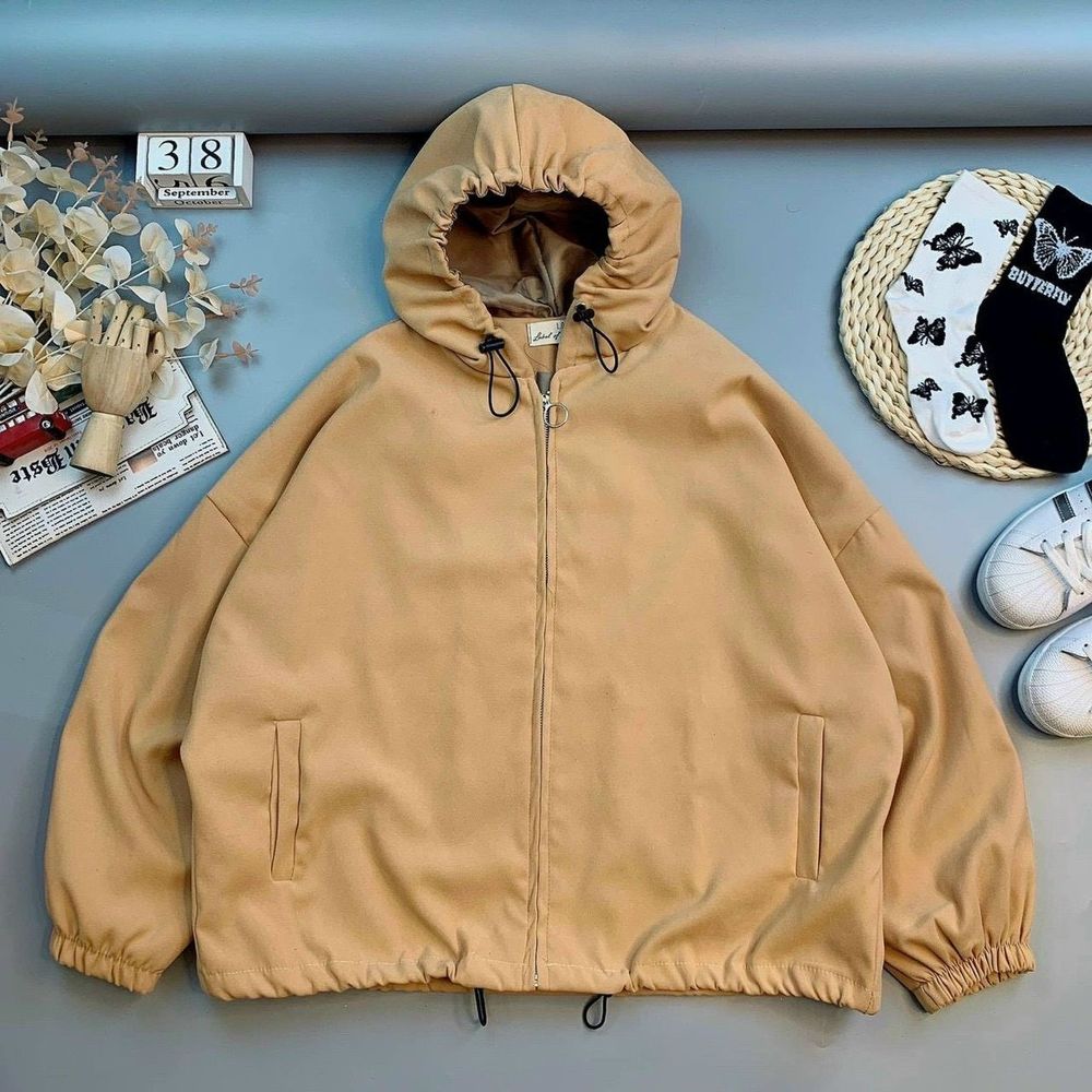 Áo khoác chất da lộn trơn form cánh dơi bự 70kg