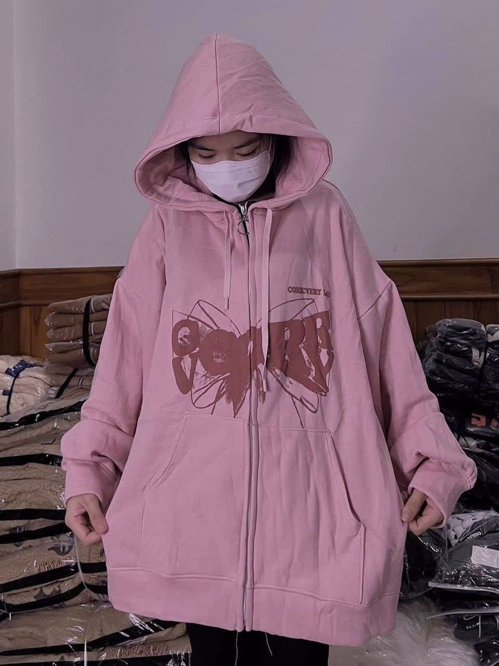 Áo khoác chống nắng in nơ bự form dưới 70kg