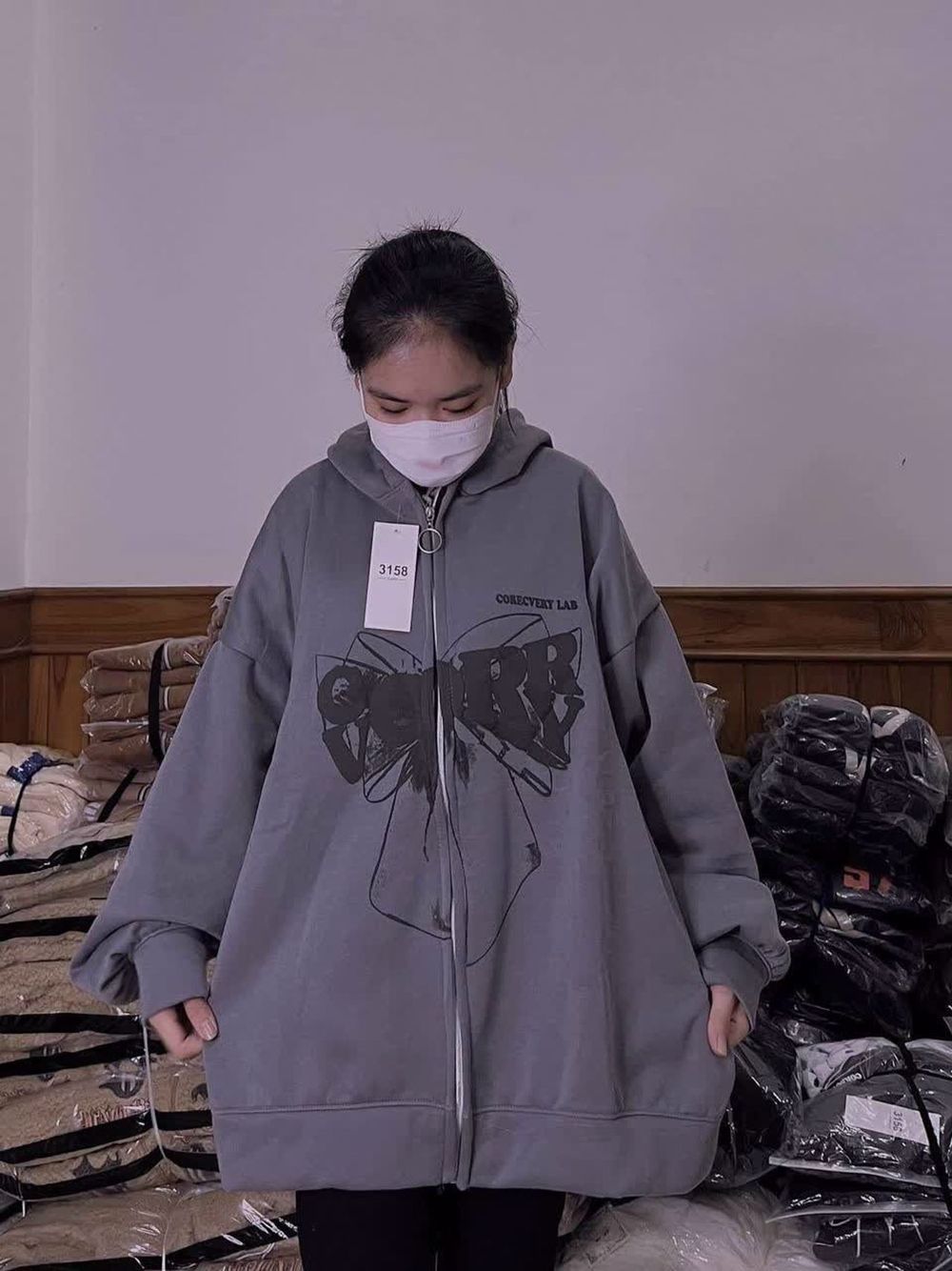 Áo khoác chống nắng in nơ bự form dưới 70kg