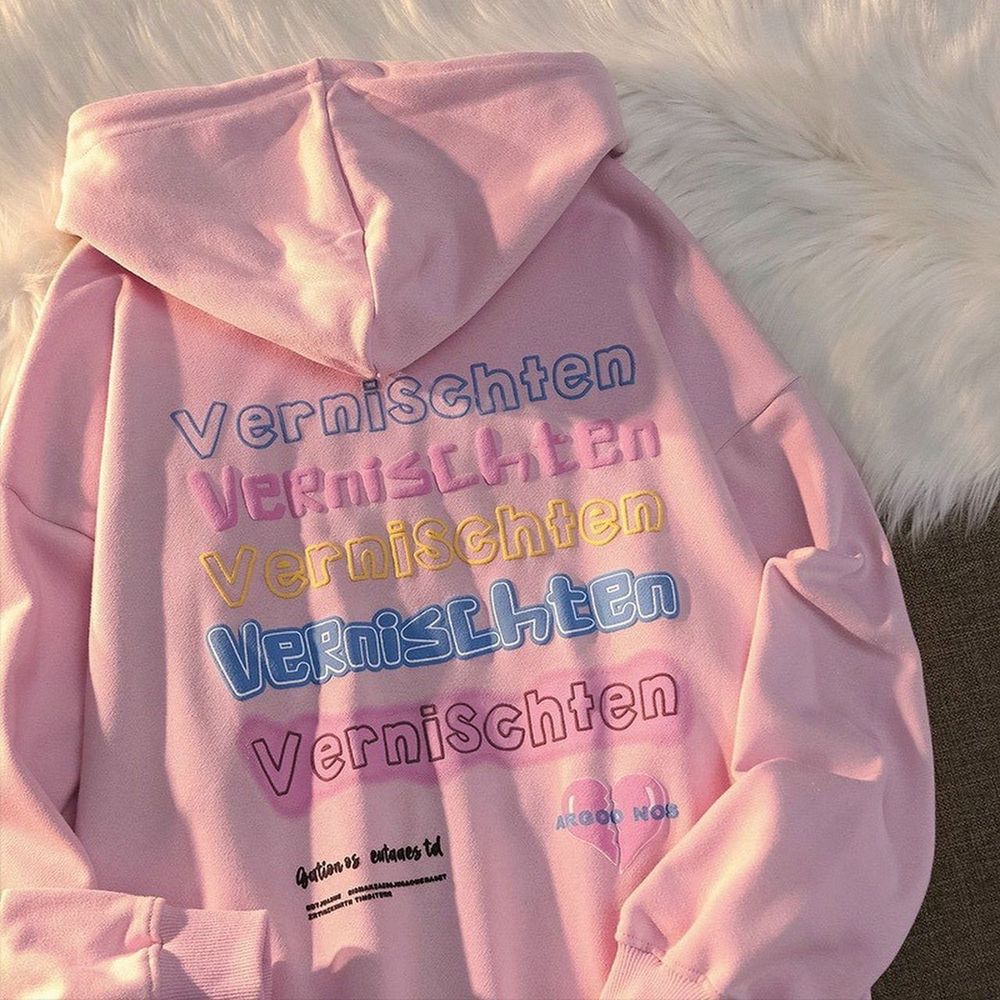 Áo khoác dây kéo phao logo in nổi tim chia đôi form đẹp