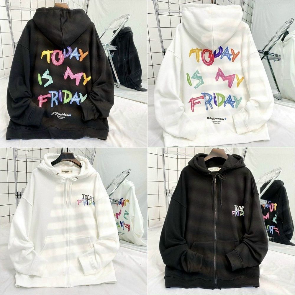 Áo khoác logo today is my friday form dưới 70kg