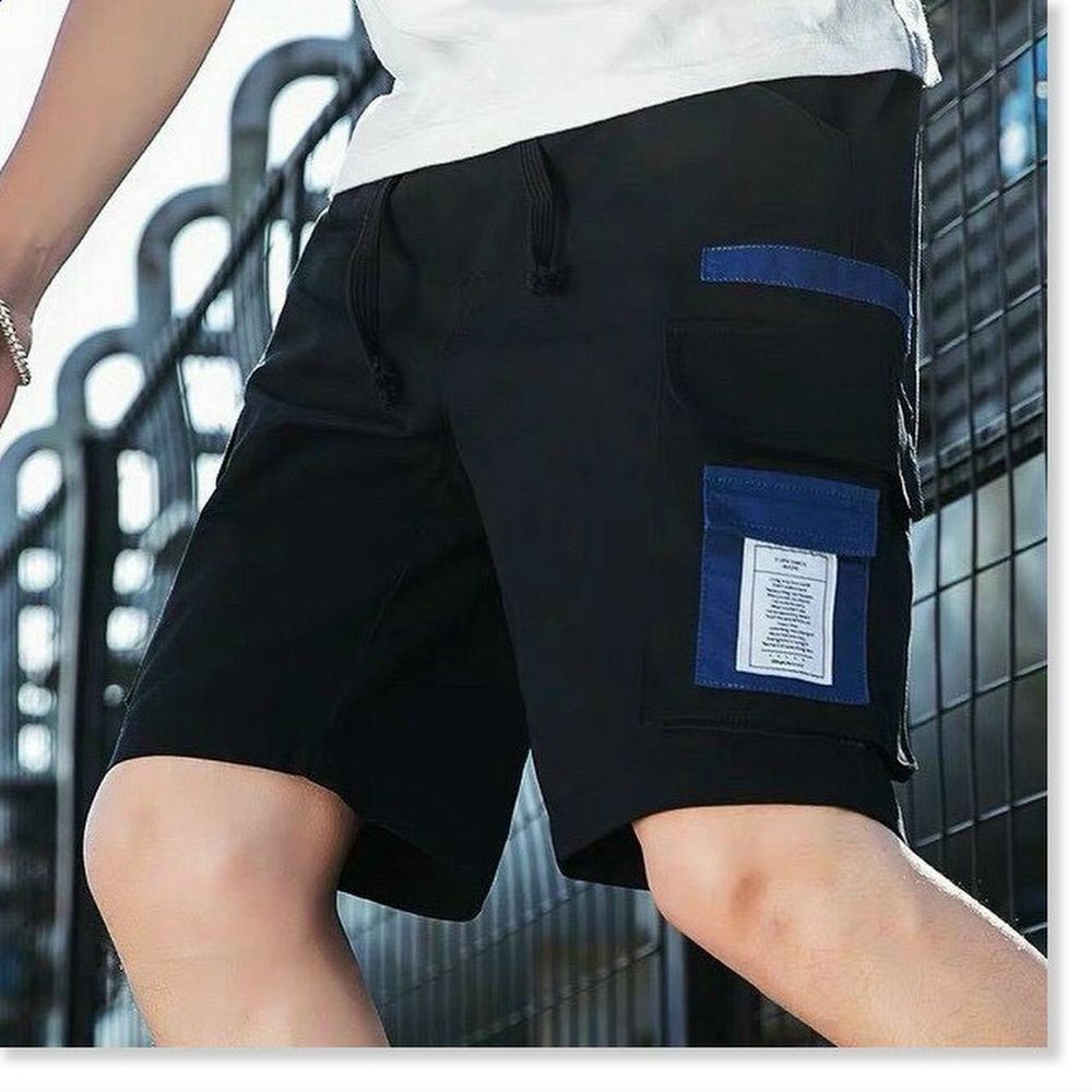 Quần ngố nam kaki qua đầu gối, Quần short lửng nam túi hộp nắp xanh thời trang form cực đẹp