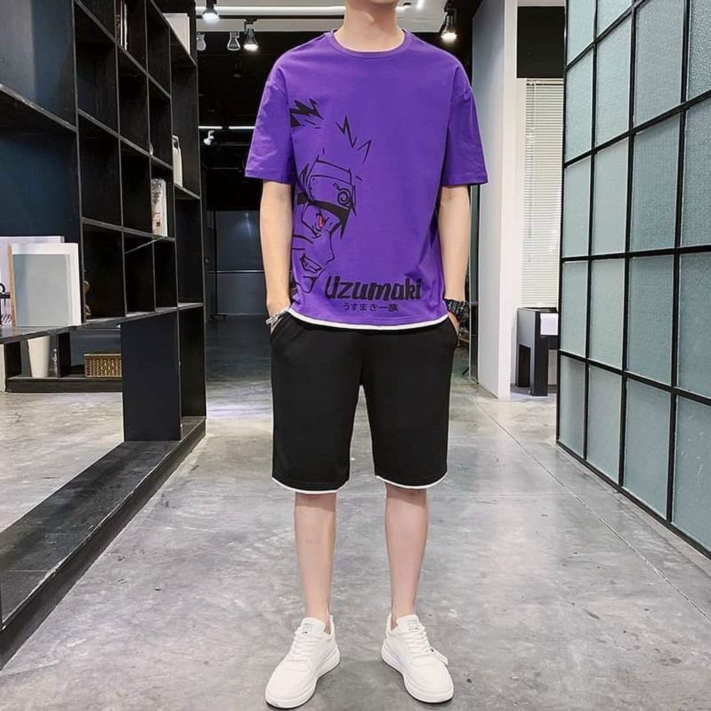 đồ thể thao nam nữ chất liệu thun lạnh mềm mịn thoáng mát hàng đẹp y hình UZUMAKI