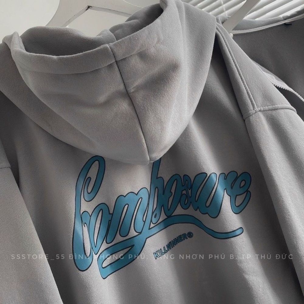 Áo Khoác In Combosure Dáng Rộng Nữ Meeny- Hoodie Fom Rộng Tay Bồng Mũ 2 Lớp In Chữ Dày Dặn Dáng Hàn Quốc