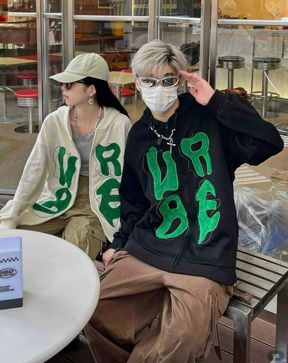 Áo Khoác Nỉ Bông BE UR Hoodie Zip form rộng Unisex Nam Nữ