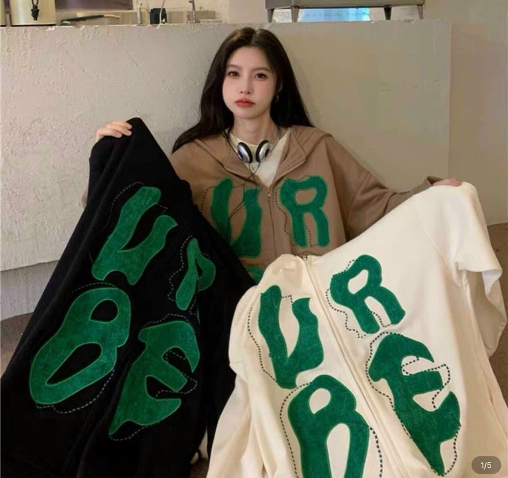 Áo Khoác Nỉ Bông BE UR Hoodie Zip form rộng Unisex Nam Nữ