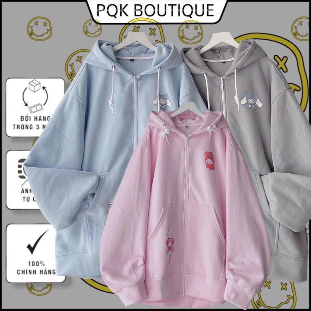 Áo Khoác Dây Kéo Form Rộng Nam Nữ ICON CỪU