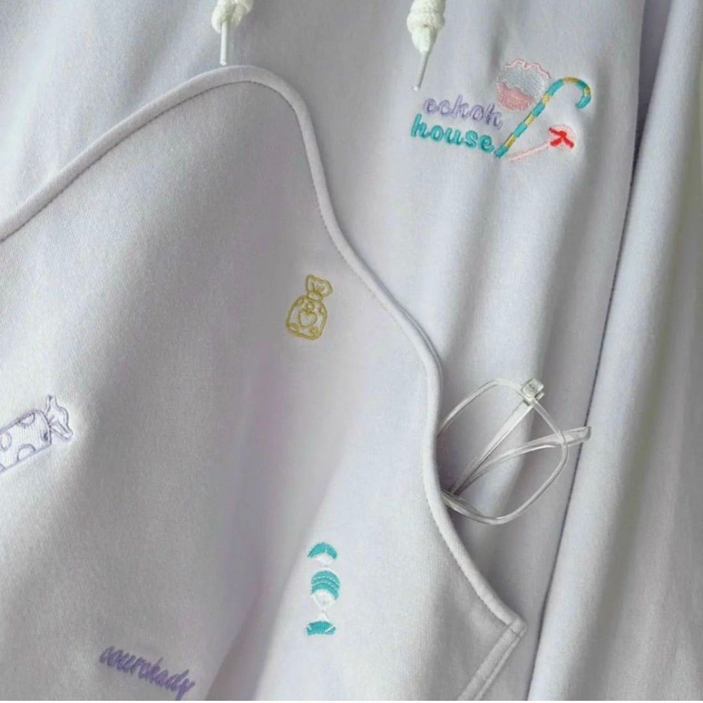 ￼Áo Hoodie Form Rộng Nam Nữ HOUSE logo thêu túi to bự