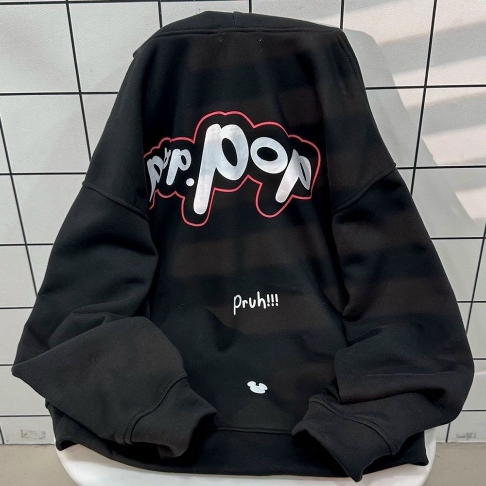 ￼Áo khoác Zip POPO Chất Vải Nỉ Bông Form Rộng Unison