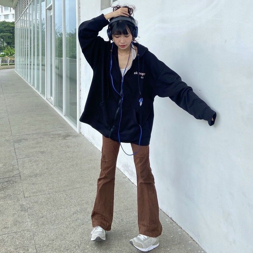 ￼Áo khoác Zip POPO Chất Vải Nỉ Bông Form Rộng Unison
