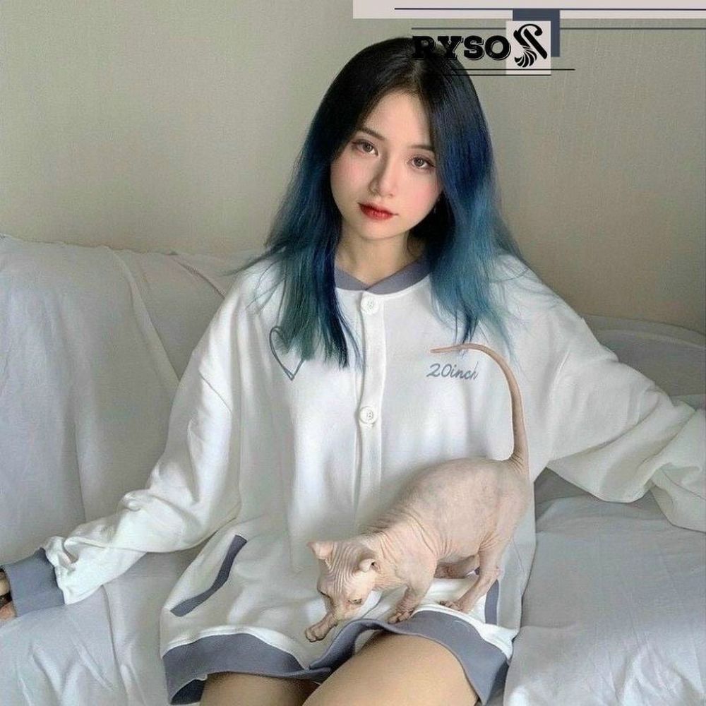 ￼Áo khoác cardigan nam nữ thêu tim Hàn Quốc 20 inch, áo khoác nhẹ unisex thời trang