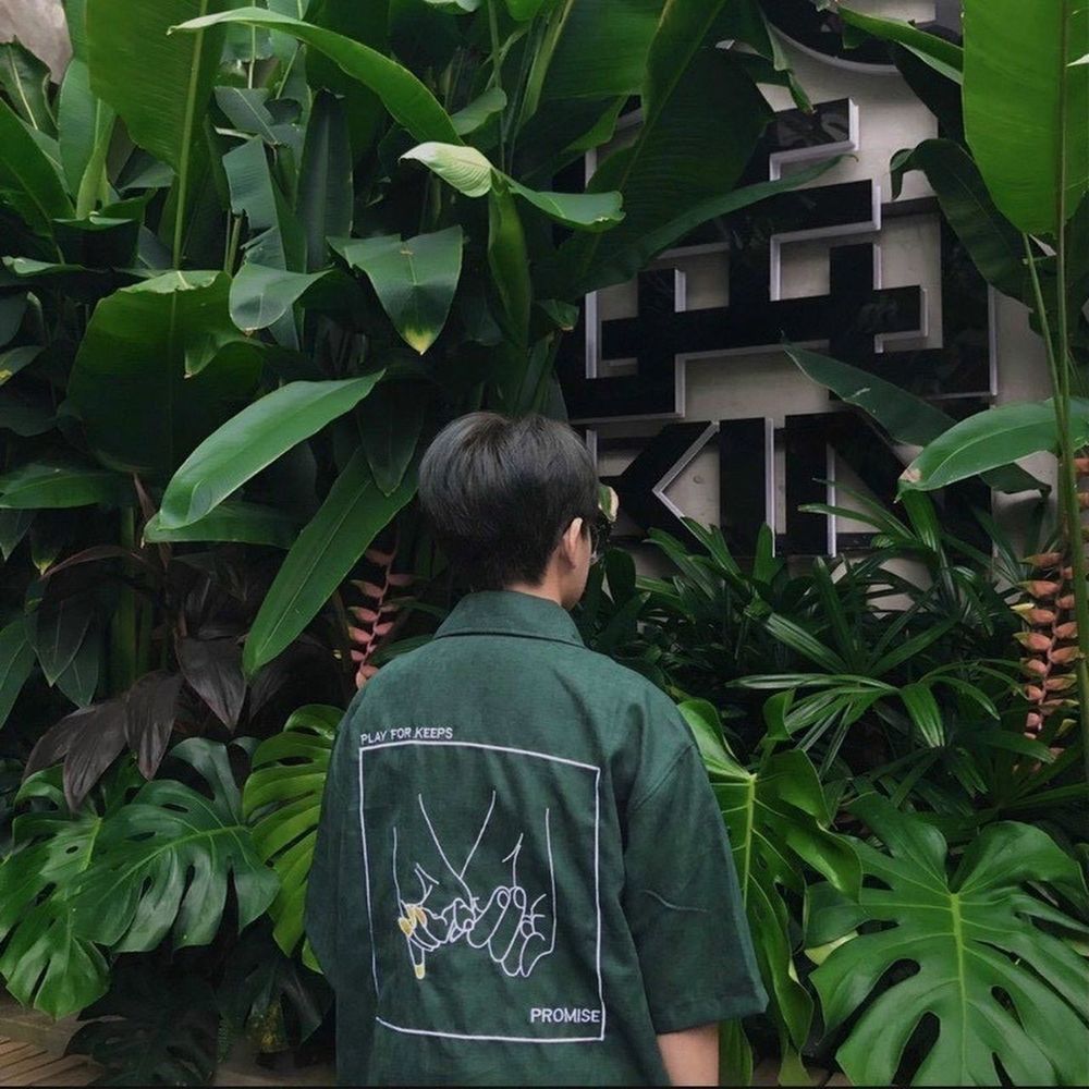 Áo sơ mi nam nữ unisex ngắn tay logo thêu PROMISE chất da lộn mịn đẹp có túi trước ngực