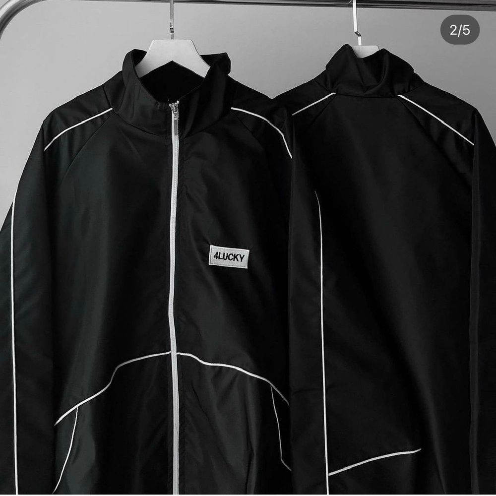 Áo Khoác Dù 2 Lớp Logo Thêu 4LUCKY CHẠY VIỀN NHỎ TOÀN THÂN