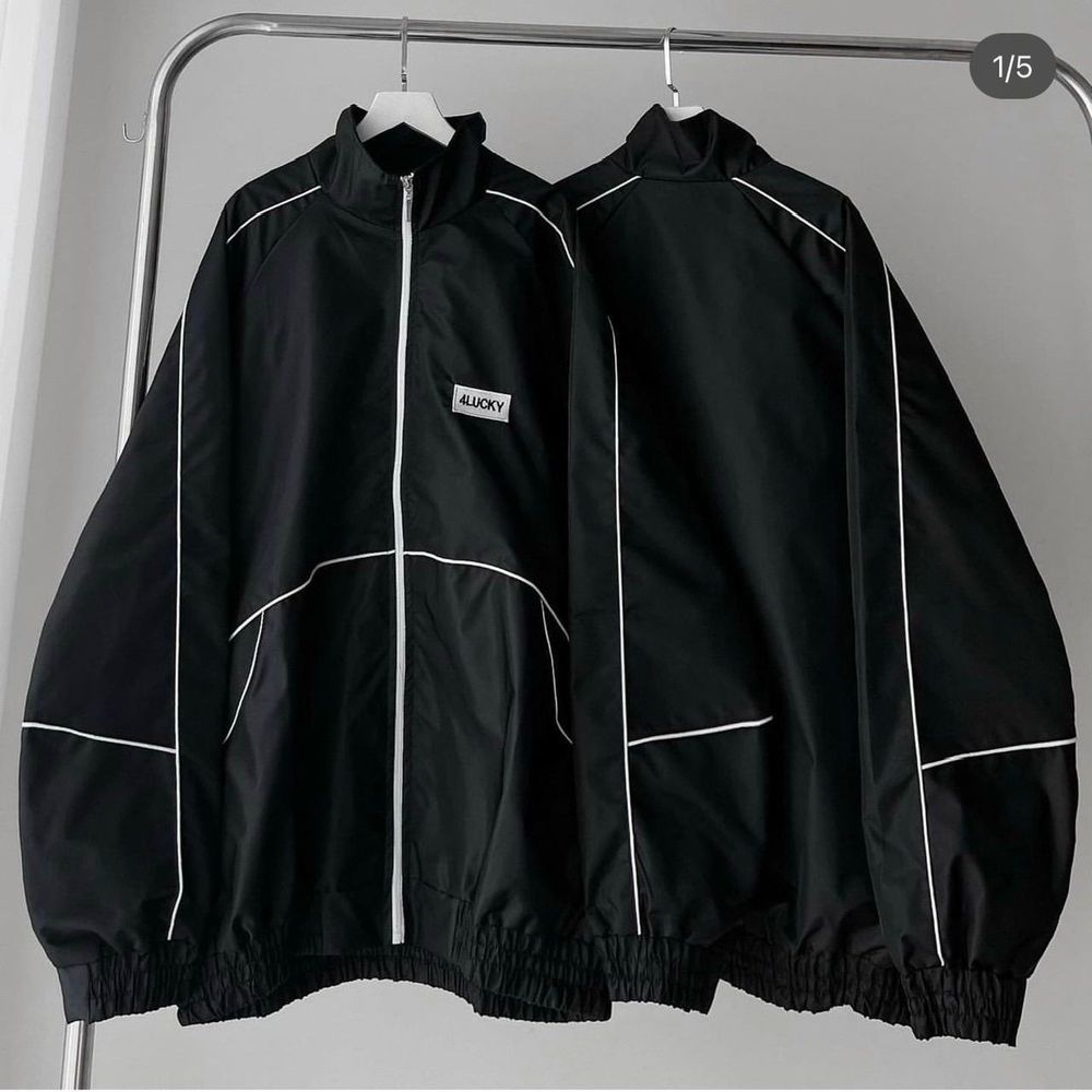 Áo Khoác Dù 2 Lớp Logo Thêu 4LUCKY CHẠY VIỀN NHỎ TOÀN THÂN