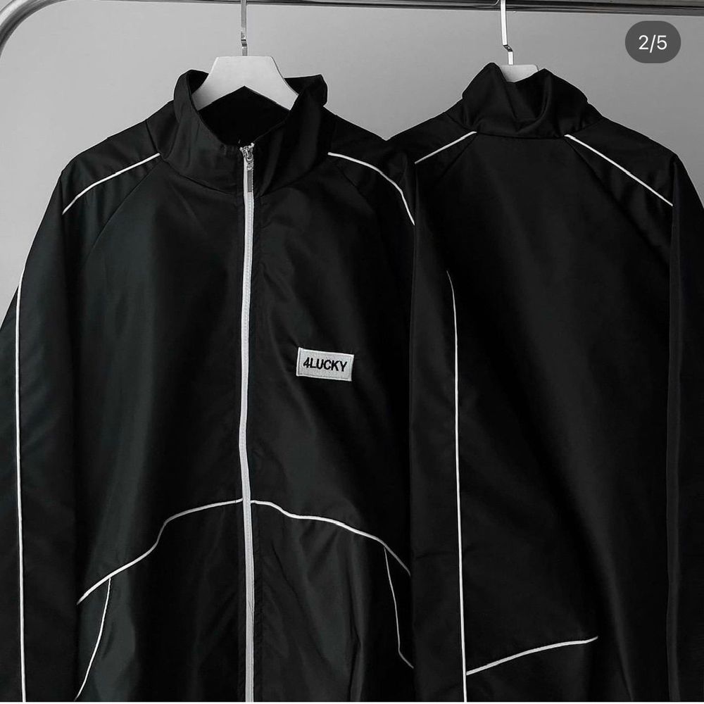 Áo Khoác Dù 2 Lớp Logo Thêu 4LUCKY CHẠY VIỀN NHỎ TOÀN THÂN