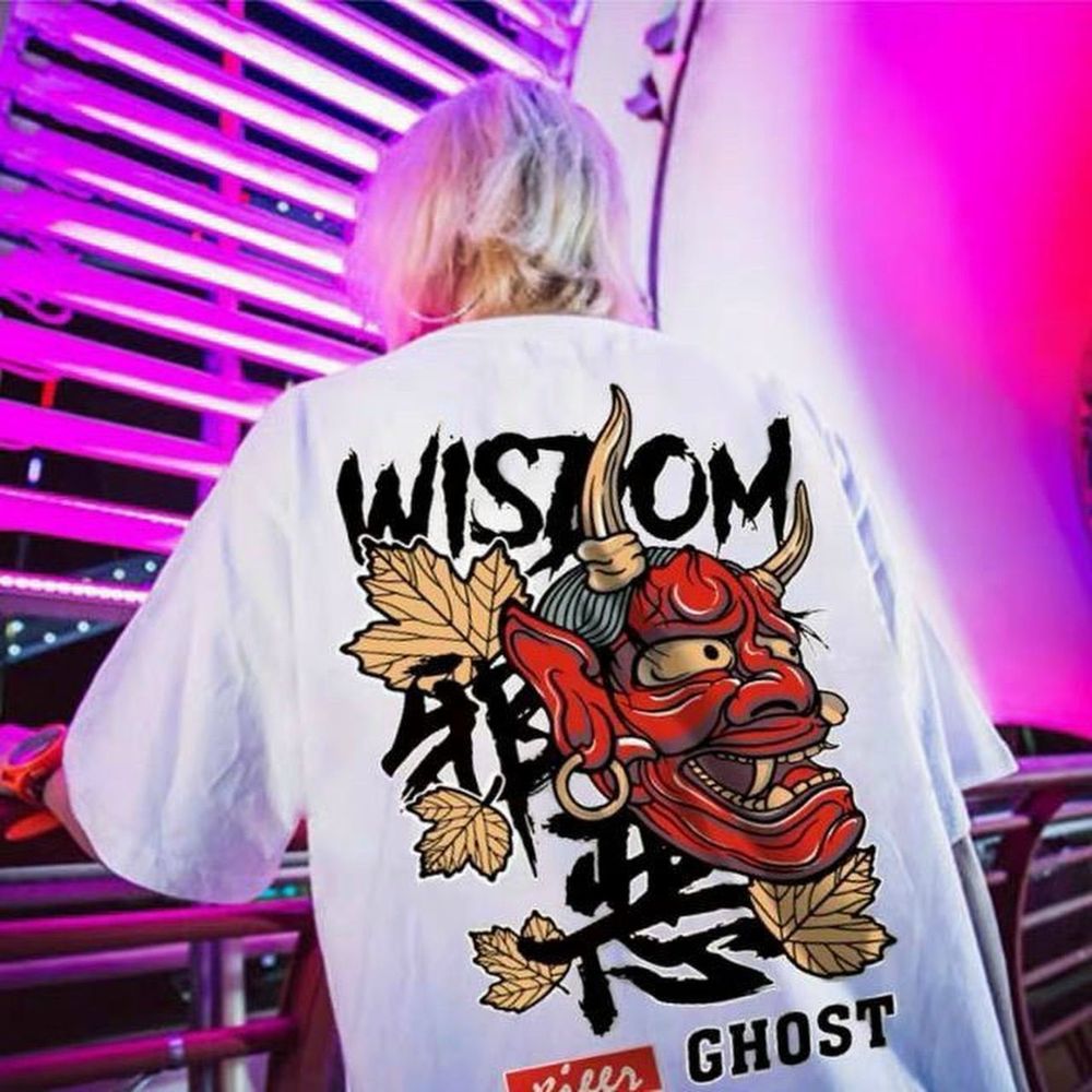 áo thun nam áo quỷ dạ xoa form rộng hàn quốc in hình to bự độc đẹp vải dày mịn mát