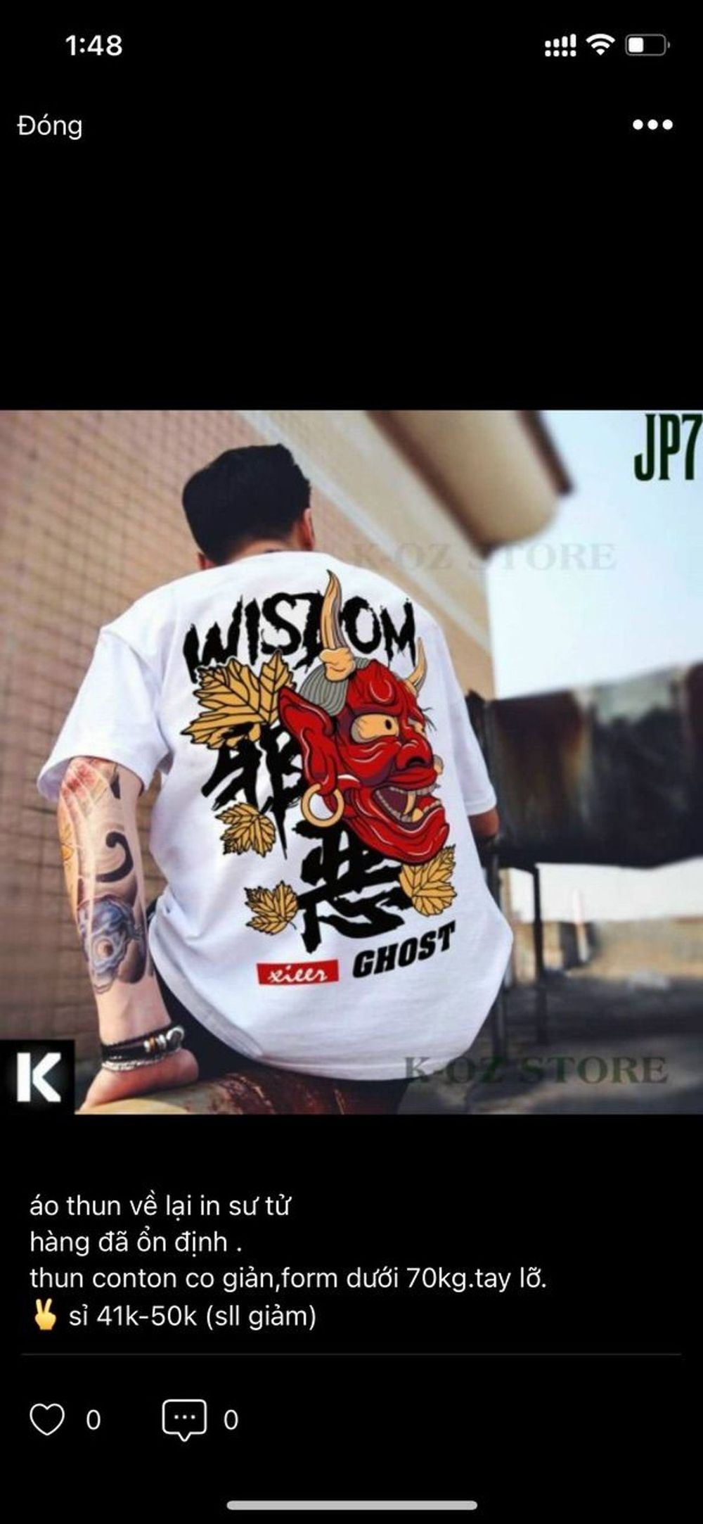 áo thun nam áo quỷ dạ xoa form rộng hàn quốc in hình to bự độc đẹp vải dày mịn mát